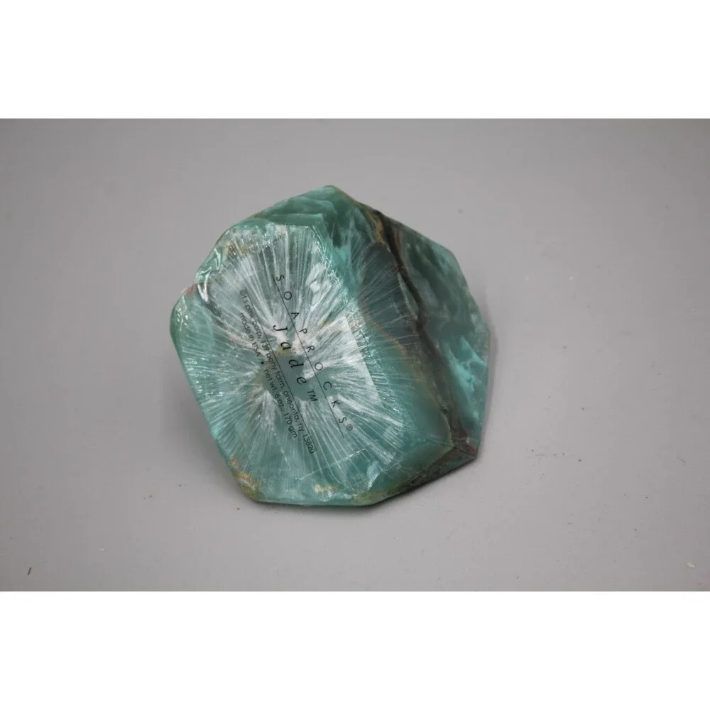 SoapRocks Jade Gemstone Soap Bar 6 oz Green Sealed Crystal Bath Gift USA Large